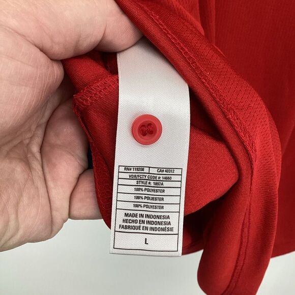 Men's Adidas North Carolina State Wolfpack Performance Polo large Red NC state - Picture 7 of 10